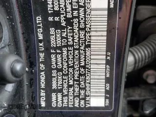 2018 Honda Civic Type R Touring z VIN SHHFK8G77JU200865, wystawiony jako Copart lot #51696075 z przebiegiem Nie podano mil oraz Szkody całkowita. Historia ofert i sprzedaży dostępna na DreamBid. Obrazek 12.