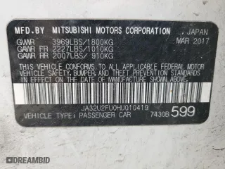 2017 Mitsubishi Lancer ES with VIN JA32U2FU0HU010419, listed as a Copart auction lot 49866385 with 116,864 mi miles and Salvage Title. Bid and sale history available at carsss.com. Image 12.