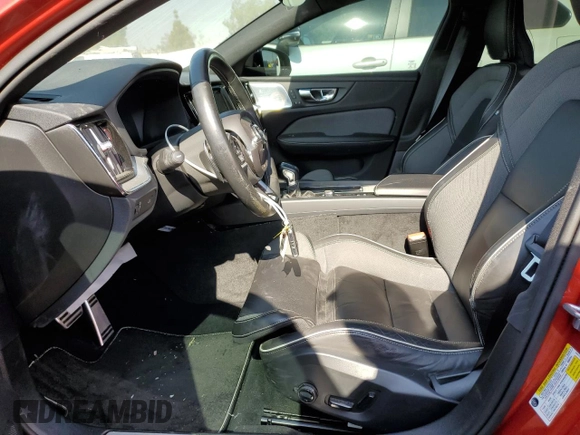2019 Volvo S60 R-Design with VIN 7JRA22TM0KG001265, listed as a Copart auction lot 59937884 with 17,131 mi miles and Salvage Title. Bid and sale history available at carsss.com. Image 7.
