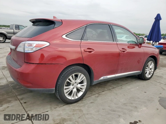 2010 Lexus RX 450h with VIN JTJZB1BA8A2000148, listed as a Copart auction lot 50135795 with 181,223 mi miles and Salvage title. Bid and sale history available at DreamBid. Image 3.