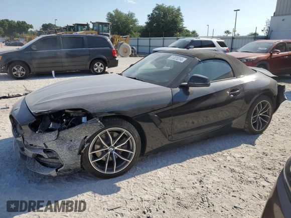 2021 BMW Z4 sDrive30i with VIN WBAHF3C02MWX19300, listed as a Copart auction lot 51023314 with 30,020 mi miles. Bid and sale history available at carsss.com. Image 1.