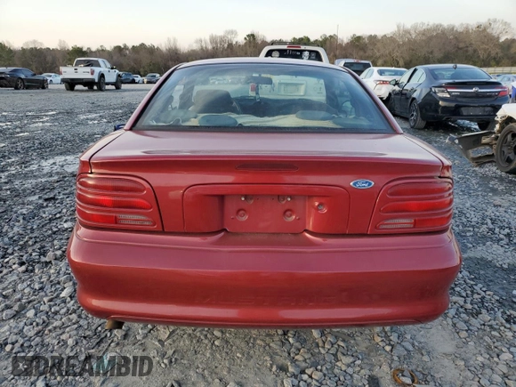 1994 Ford Mustang with VIN 1FALP4049RF150529, listed as a Copart auction lot 48106225 with 95,308 mi miles and Salvage Title. Bid and sale history available at carsss.com. Image 6.
