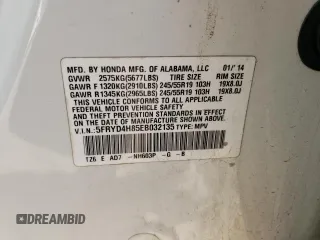 2014 Acura MDX Advance with VIN 5FRYD4H85EB032135, listed as a Copart auction lot 49304545 with 170,139 mi miles and Salvage Title. Bid and sale history available at DreamBid. Image 13.