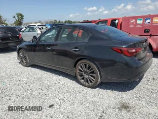 2023 Infiniti Q50 Red Sport 400 with VIN JN1FV7DP8PM570247, listed as a Copart auction lot 51143775 with 8,919 mi miles and Clean Title. Bid and sale history available at DreamBid. Image 2.