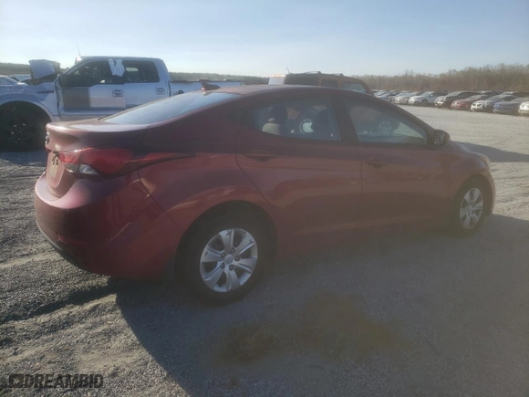 2016 Hyundai Elantra SE with VIN 5NPDH4AE0GH782115, listed as a Copart auction lot 50131375 with 138,978 mi miles and Salvage Title. Bid and sale history available at carsss.com. Image 3.
