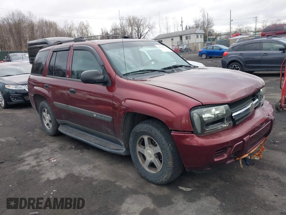 2004 Chevrolet TrailBlazer LS with VIN 1GNDT13S342381887, listed as a IAAI auction lot 42045636 with 103,780 mi miles and . Bid and sale history available at DreamBid. Image 1.