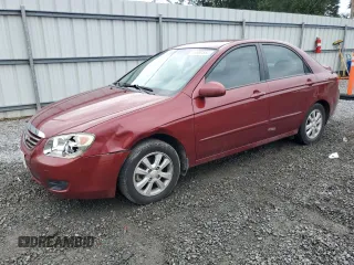 2007 Kia Spectra EX with VIN KNAFE121475430339, listed as a Copart auction lot 63690554 with 155,855 mi miles and Salvage Title. Bid and sale history available at carsss.com. Image 1.