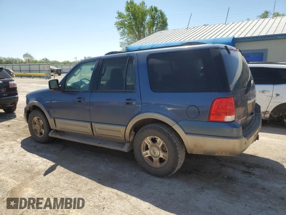 2003 Ford Expedition Eddie Bauer z VIN 1FMPU18L13LC57657, wystawiony jako Copart lot #52851155 z przebiegiem 253 028 mil mil oraz Szkoda całkowita • Salvage title. Historia ofert i sprzedaży dostępna na DreamBid. Obrazek 2.