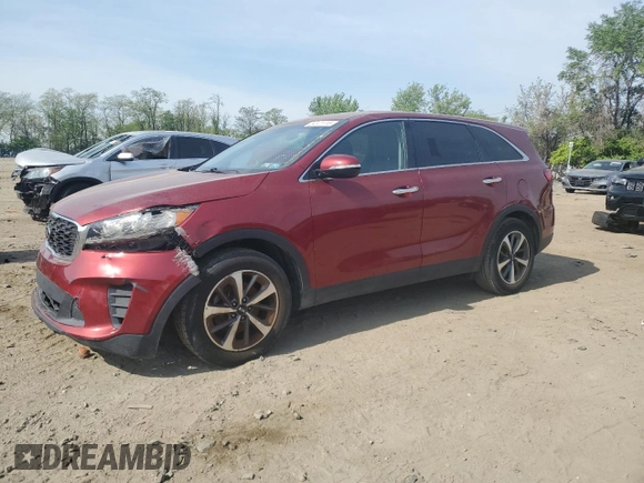 2020 Kia Sorento LX V6 with VIN 5XYPG4A52LG666254, listed as a Copart auction lot 54121115 with 150,587 mi miles and Clean Title. Bid and sale history available at carsss.com. Image 1.
