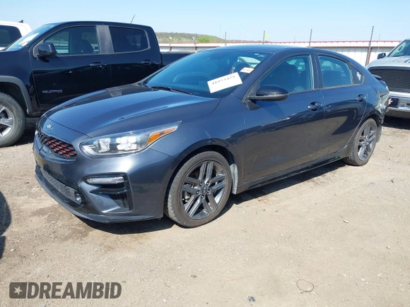 2021 Kia Forte GT-Line with VIN 3KPF34AD9ME283084, listed as a IAAI auction lot 41973475 with 42,764 mi miles. Bid and sale history available at carsss.com. Image 18.
