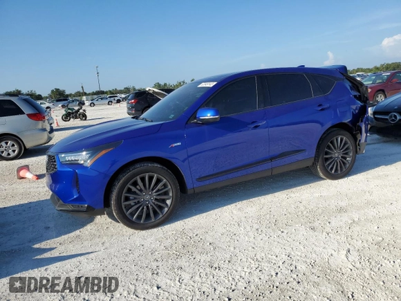 2023 Acura RDX w/A-Spec Advance Package with VIN 5J8TC2H82PL000246, listed as a Copart auction lot 62849143 with 1,961 mi miles. Bid and sale history available at carsss.com. Image 1.
