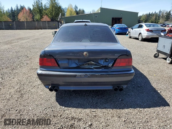 2001 BMW 7 Series 740iL with VIN WBAGH83401DP20569, listed as a Copart auction lot 52725335 with 152,575 mi miles and Salvage Title. Bid and sale history available at carsss.com. Image 6.