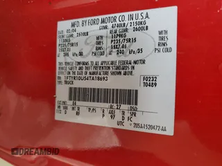 2004 Ford Ranger XL with VIN 1FTYR10U54TA18693, listed as a Copart auction lot 70368344 with 218,860 mi miles and Clean Title. Bid and sale history available at carsss.com. Image 12.