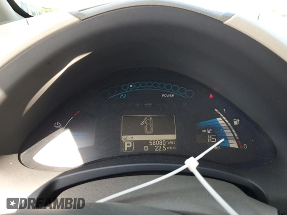 2011 Nissan LEAF SL-e with VIN JN1AZ0CP0BT003522, listed as a Copart auction lot 54838115 with 58,080 mi miles and Clean Title. Bid and sale history available at carsss.com. Image 9.