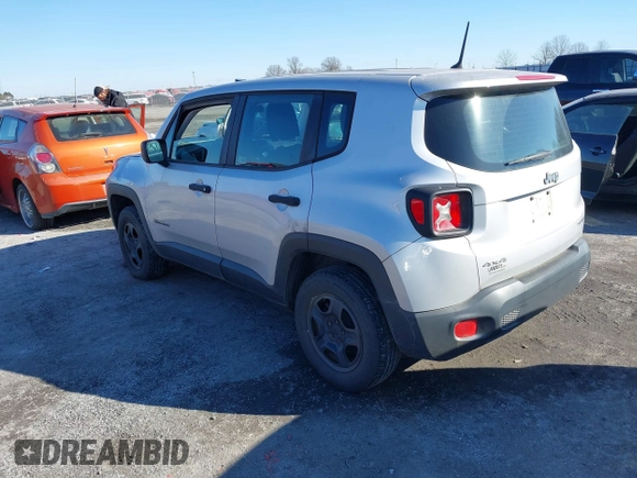 2015 Jeep Renegade Sport with VIN ZACCJBAT9FPB33860, listed as a IAAI auction lot 41406271 with 172,649 mi miles and . Bid and sale history available at DreamBid. Image 3.