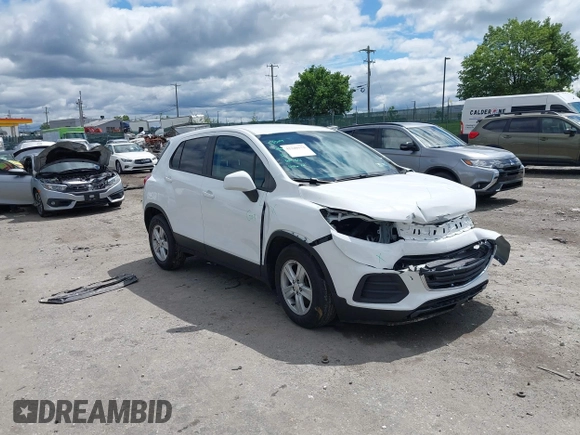 2021 Chevrolet Trax LS with VIN KL7CJKSB8MB302437, listed as a IAAI auction lot 42340173 with 26,159 mi miles and . Bid and sale history available at DreamBid. Image 1.
