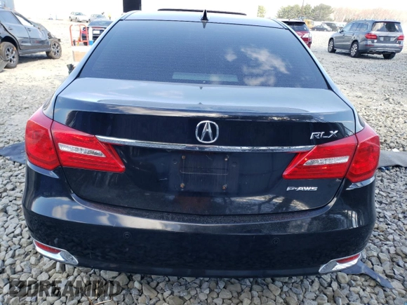 2014 Acura RLX Advance Pkg with VIN JH4KC1F98EC003843, listed as a Copart auction lot 47016234 with 182,897 mi miles and Salvage Title. Bid and sale history available at carsss.com. Image 6.