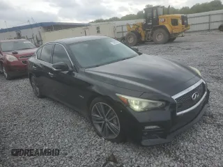 2014 Infiniti Q50 Hybrid Sport with VIN JN1AV7AP0EM691754, listed as a Copart auction lot 56005975 with 176,845 mi miles and Clean Title. Bid and sale history available at DreamBid. Image 4.