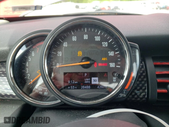 2019 MINI Hardtop 4 Door Cooper S with VIN WMWXU3C57K2H89024, listed as a Copart auction lot 52375485 with 28,488 mi miles and Salvage title. Bid and sale history available at DreamBid. Image 9.