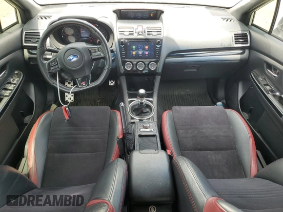 2021 Subaru WRX STI with VIN JF1VA2E60M9814538, listed as a Copart auction lot 56328295 with 58,512 mi miles and Salvage title. Bid and sale history available at DreamBid. Image 8.
