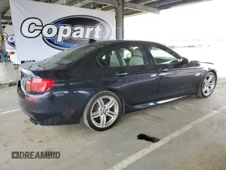 2013 BMW 5 Series 550i with VIN WBAFR9C52DDX80316, listed as a Copart auction lot 53540725 with 122,896 mi miles and Salvage Title. Bid and sale history available at carsss.com. Image 3.