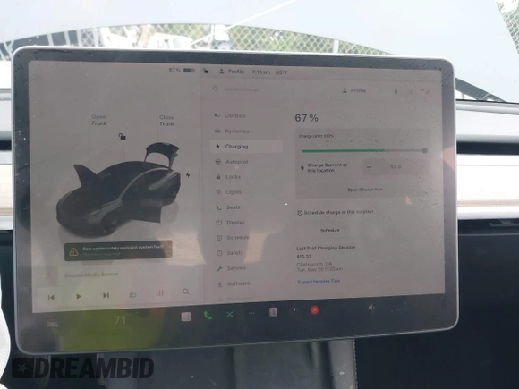 2023 Tesla Model 3 with VIN 5YJ3E1EA4PF705949, listed as a IAAI auction lot 42336682 with 88,056 mi miles and . Bid and sale history available at DreamBid. Image 7.