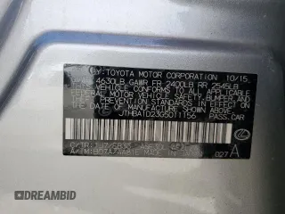 2016 Lexus IS 200t with VIN JTHBA1D23G5011156, listed as a Copart auction lot 48883885 with 166,852 mi miles and Salvage Title. Bid and sale history available at DreamBid. Image 15.