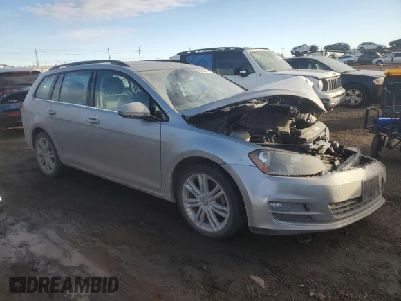 2015 Volkswagen Golf SportWagen TDI S with VIN 3VWFA7AUXFM520419, listed as a Copart auction lot 88563875 with 95,018 mi miles and Salvage Title. Bid and sale history available at carsss.com. Image 4.