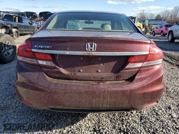 2015 Honda Civic Sedan LX with VIN 19XFB2F54FE041024, listed as a Copart auction lot 48108275 with 117,243 mi miles and Salvage Title. Bid and sale history available at carsss.com. Image 6.