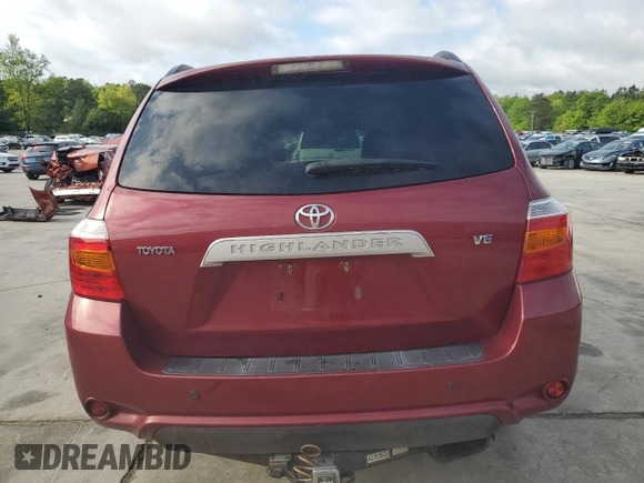 2008 Toyota Highlander with VIN JTEDS41A282028887, listed as a Copart auction lot 52763945 with 112,086 mi miles and Salvage title. Bid and sale history available at DreamBid. Image 6.