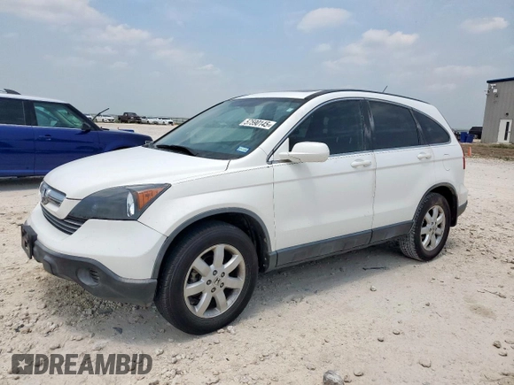 2007 Honda CR-V EX-L z VIN JHLRE38747C005094, wystawiony jako Copart lot #57590145 z przebiegiem 186 808 mil mil oraz Czysty tytuł • Clean title. Historia ofert i sprzedaży dostępna na DreamBid. Obrazek 1.