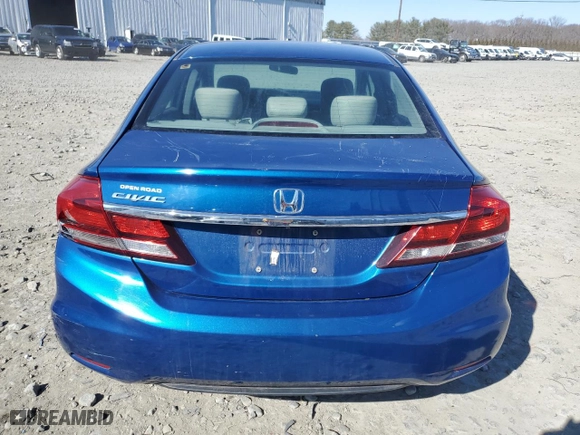 2013 Honda Civic Sdn LX with VIN 19XFB2F51DE241405, listed as a Copart auction lot 48549635 with 122,526 mi miles and Salvage Title. Bid and sale history available at carsss.com. Image 6.