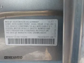 2008 Volkswagen Passat Komfort with VIN WVWAK73C48E145599, listed as a IAAI auction lot 42005894 with 158,147 mi miles and . Bid and sale history available at DreamBid. Image 9.