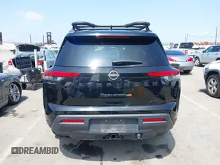 2023 Nissan Pathfinder Rock Creek with VIN 5N1DR3BD6PC258228, listed as a IAAI auction lot 42494821 with 33,928 mi miles and . Bid and sale history available at DreamBid. Image 16.