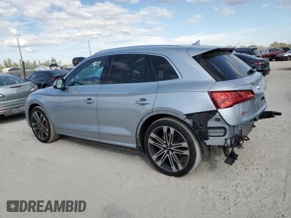 2018 Audi SQ5 Prestige with VIN WA1C4AFY3J2220186, listed as a Copart auction lot 40468764 with 19,476 mi miles and Non Repairable. Bid and sale history available at DreamBid. Image 2.