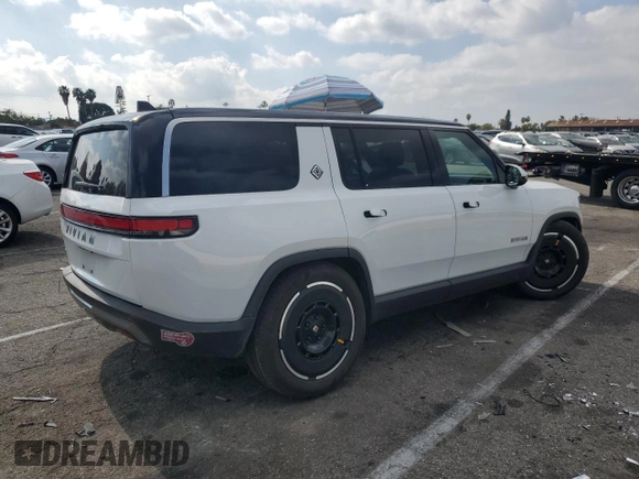 2025 Rivian R1S Adventure z VIN 7PDSGBBA1SN051768, wystawiony jako Copart lot #43838115 z przebiegiem 4875 mil mil oraz Szkoda całkowita • Salvage title. Historia ofert i sprzedaży dostępna na DreamBid. Obrazek 3.