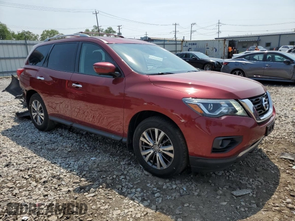 2018 Nissan Pathfinder S with VIN 5N1DR2MN7JC614550, listed as a Copart auction lot 60721215 with 135,189 mi miles and Salvage title. Bid and sale history available at DreamBid. Image 4.