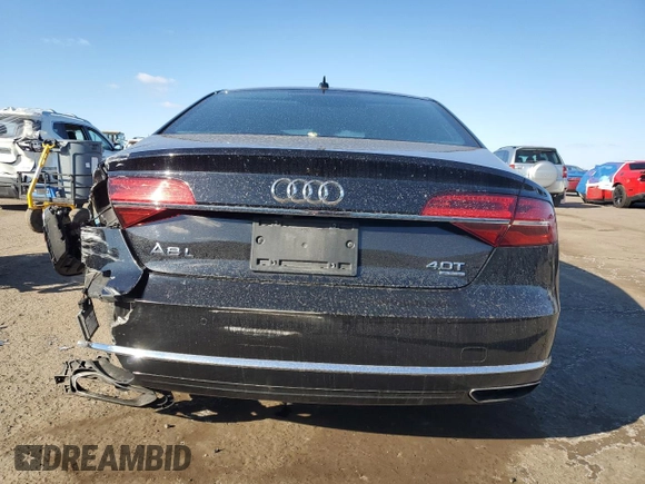 2015 Audi A8 L 4.0T with VIN WAU32AFD7FN041466, listed as a Copart auction lot 47211805 with 85,446 mi miles and Salvage Title. Bid and sale history available at carsss.com. Image 6.