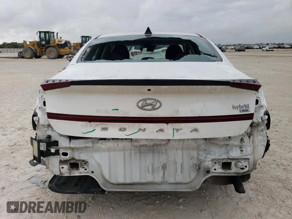 2022 Hyundai Sonata Hybrid Blue with VIN KMHL24JJ5NA041713, listed as a Copart auction lot 78544704 with 74,849 mi miles and Salvage Title. Bid and sale history available at carsss.com. Image 6.