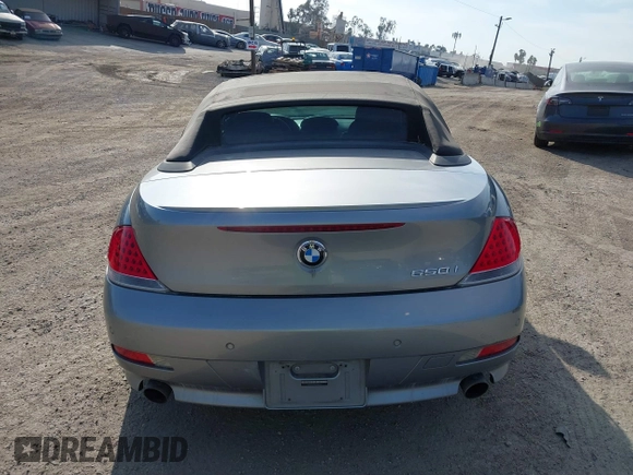 2007 BMW 6 Series 650i with VIN WBAEK13547CN82672, listed as a IAAI auction lot 40927402 with 183,197 mi miles. Bid and sale history available at carsss.com. Image 16.