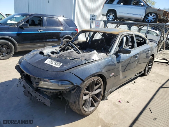 2019 Dodge Charger Scat Pack with VIN 2C3CDXGJ5KH530878, listed as a Copart auction lot 48229325 with 0 mi miles and Non Repairable. Bid and sale history available at carsss.com. Image 1.