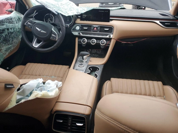 2022 Genesis G70 2.0T with VIN KMTG34TAXNU098277, listed as a Copart auction lot 87284444 with 36,025 mi miles and Salvage Title. Bid and sale history available at carsss.com. Image 8.