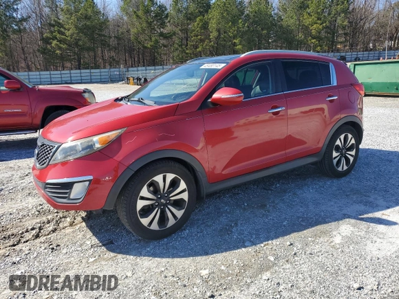 2011 Kia Sportage SX with VIN KNDPC3A64B7120176, listed as a Copart auction lot 48480145 with 208,933 mi miles and Salvage title. Bid and sale history available at DreamBid. Image 1.