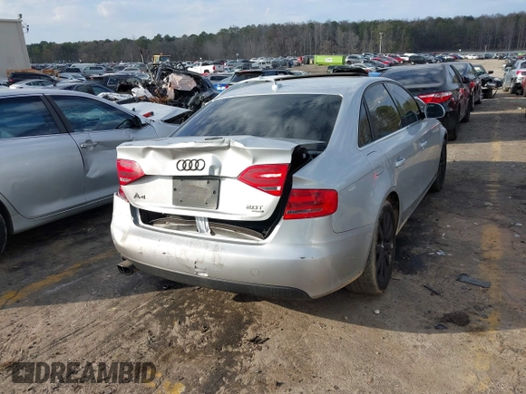 2009 Audi A4 2.0T Prem Plus with VIN WAUSF78K49N014535, listed as a IAAI auction lot 41579110 with 88,132 mi miles. Bid and sale history available at carsss.com. Image 4.