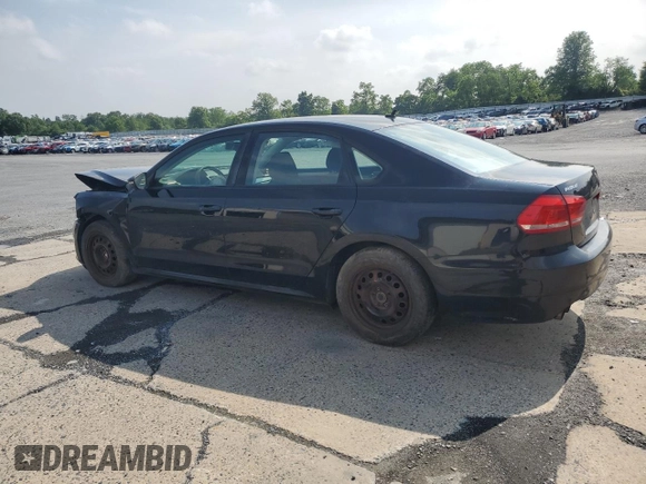 2012 Volkswagen Passat S with VIN 1VWAP7A39CC006994, listed as a Copart auction lot 59268465 with 180,500 mi miles and Salvage title. Bid and sale history available at DreamBid. Image 2.