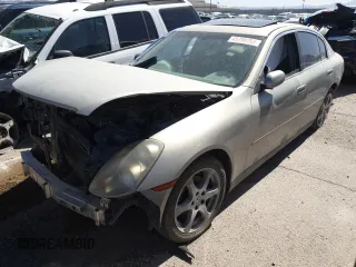 2003 Infiniti G35 w/Leather z VIN JNKCV51E53M005700, wystawiony jako Copart lot #45799755 z przebiegiem Nie podano mil oraz Nie do naprawy • Non repairable. Historia ofert i sprzedaży dostępna na DreamBid. Obrazek 1.