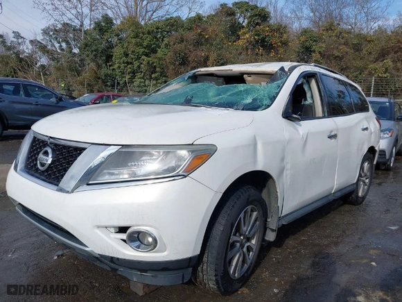 2013 Nissan Pathfinder SL with VIN 5N1AR2MN9DC672800, listed as a IAAI auction lot 41161165 with 172,678 mi miles. Bid and sale history available at carsss.com. Image 2.
