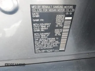 2019 Nissan Rogue SV with VIN KNMAT2MT5KP554947, listed as a IAAI auction lot 41894855 with 192,655 mi miles. Bid and sale history available at carsss.com. Image 9.
