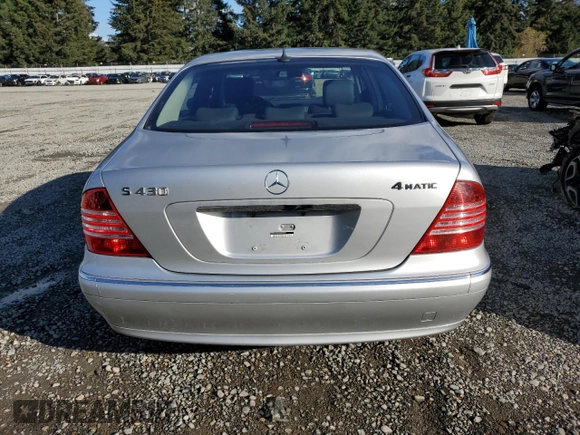 2003 Mercedes-Benz S-Class 4.3L with VIN WDBNG83J43A337899, listed as a Copart auction lot 77347074 with 164,936 mi miles and Clean Title. Bid and sale history available at carsss.com. Image 6.