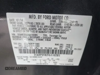 2015 Ford Taurus Limited с VIN 1FAHP2F82FG110285, выставлен на аукционе IAAI как лот 41731926 с пробегом 173 645 миль миль и . История ставок и продаж доступна на DreamBid. Изображение 9.
